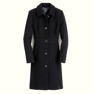 J.Crew Classic Lady Day Coat in Italian Double-cloth Wool  | Black | Size 6